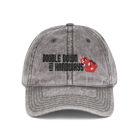 Vintage Embroidered Cap - Double Down & Hardways Retro Style Hat